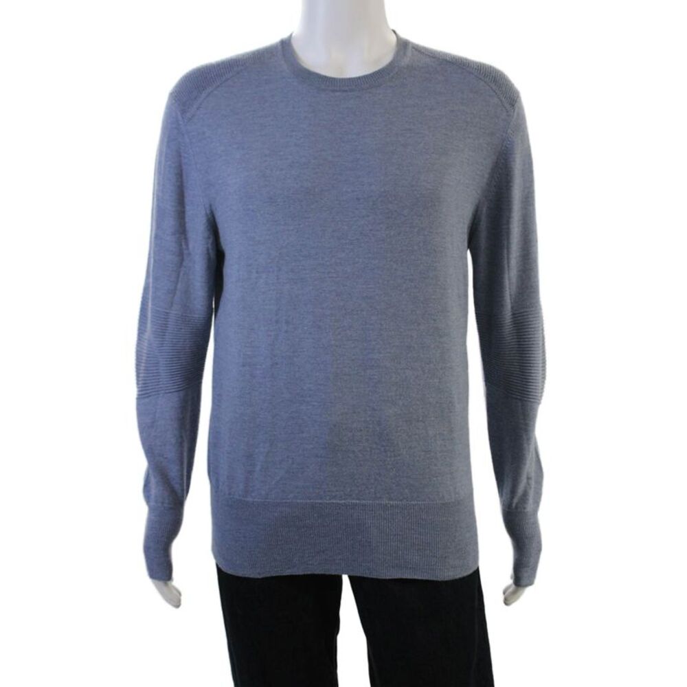 Belstaff Mens Pullover Wool Crew Neck Gray Sweater Long Sleeve Size XL